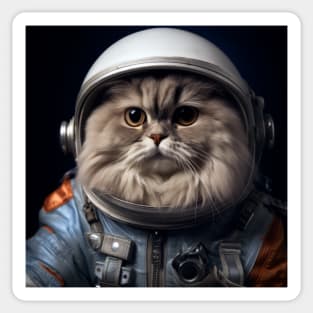 Astronaut Cat in Space - British Longhair Sticker